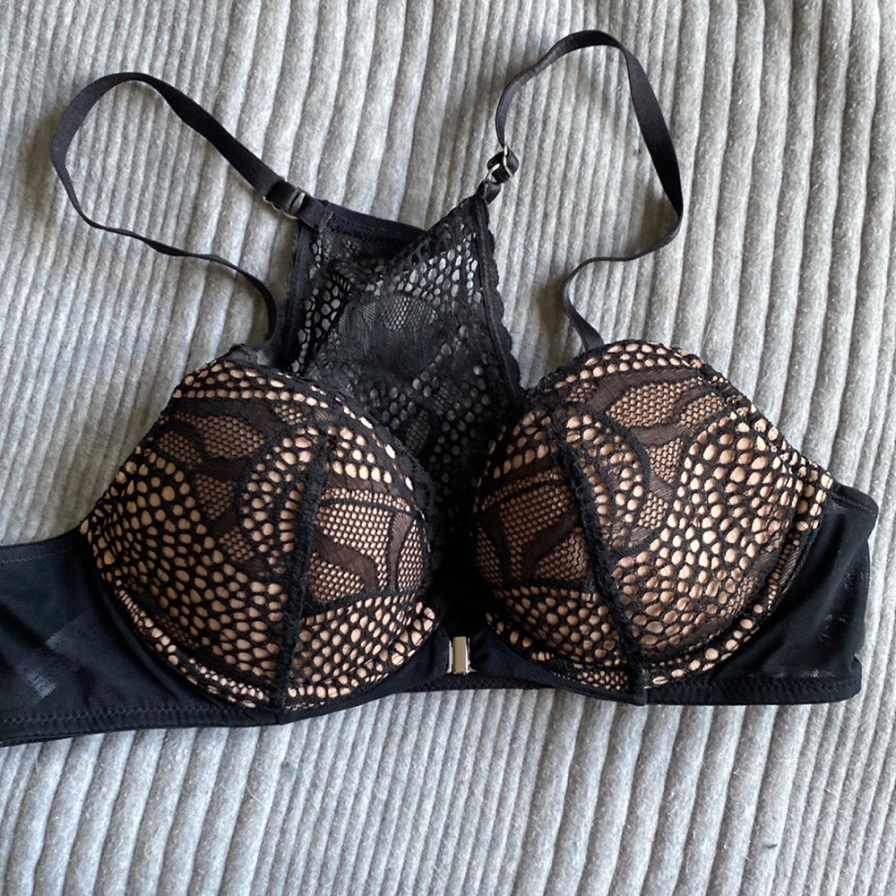 Adore Me Black Racerback Lace Bra